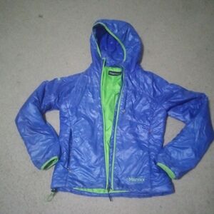 Marmot Echo Featherless Hooded Jacket Blue-Green Sz.S